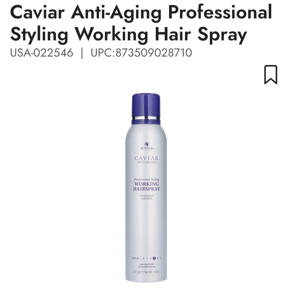Alterna Caviar Anti-Aging Hair Spray - Silver and Blue